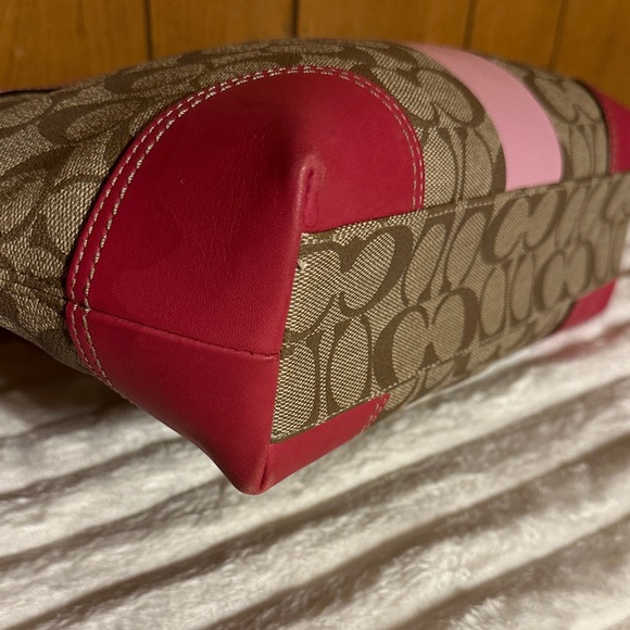 Coach Brown and Pink Signature Tote - Picture 4 of 13
